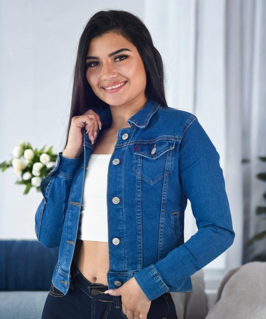 Chaqueta Jean Licrada de Dama