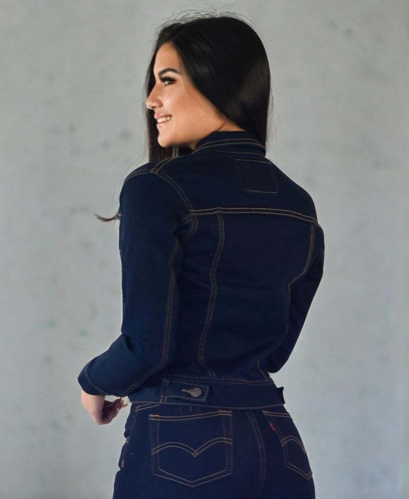 Chaqueta Jean Licrada de Dama
