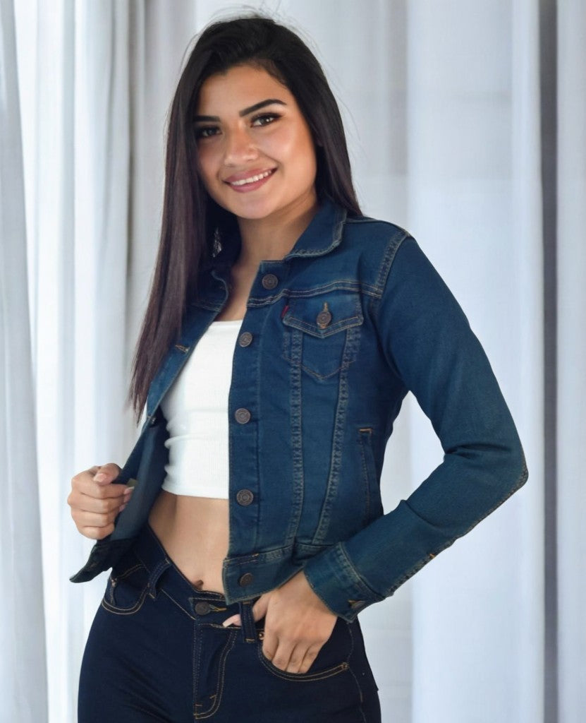 Chaqueta Jean Licrada de Dama