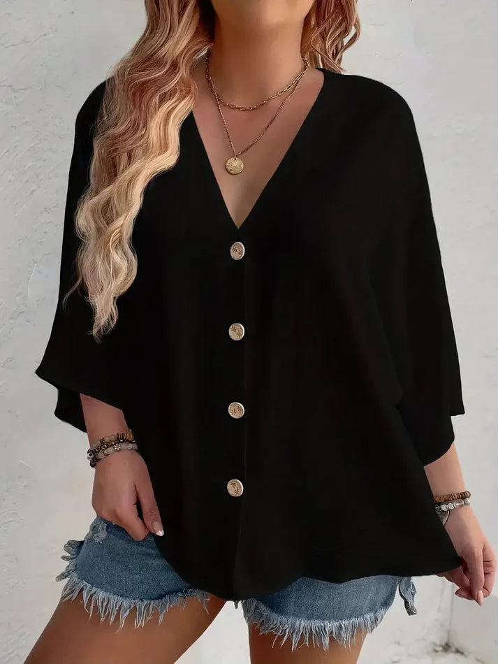 Blusa Larga Elaia Cuello V
