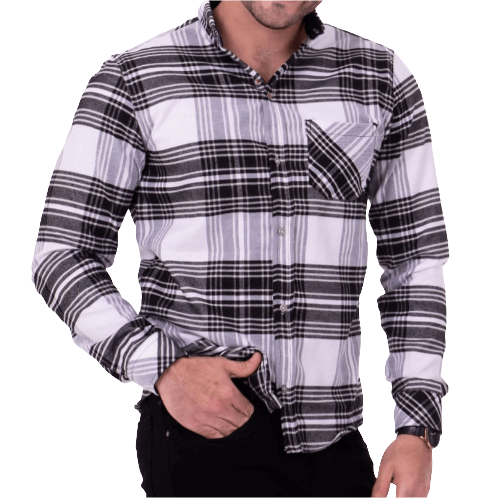 Camisa de Manga Larga a Cuadros