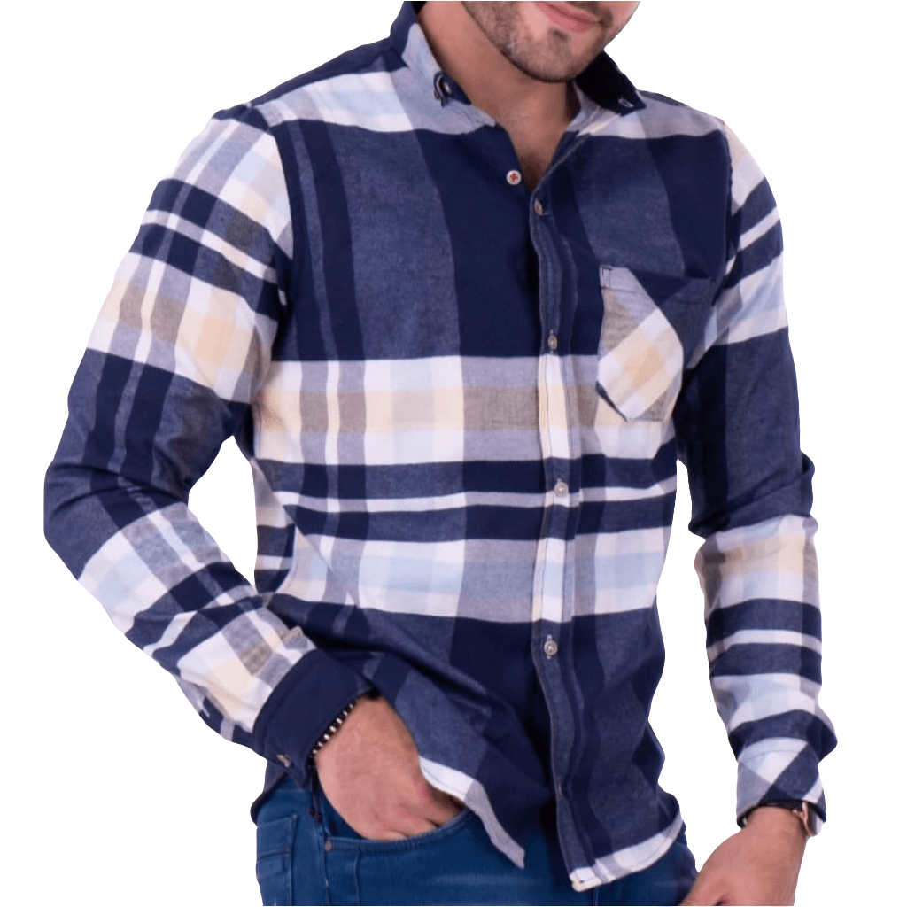 Camisa de Manga Larga a Cuadros