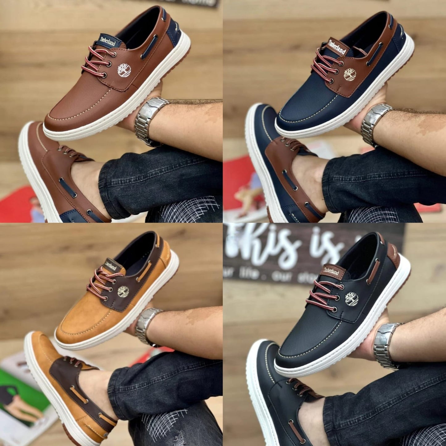 Set Timberland Street Style 3 en 1: Mocasín ortopédico + Maletín + Billetera