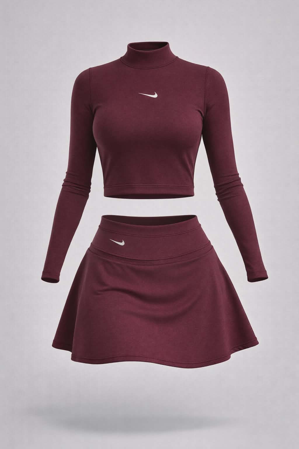 Set Deportivo 2 Piezas Falda Short y Manga Larga