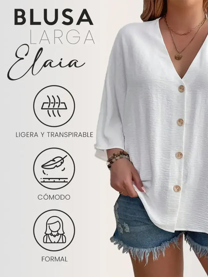 Blusa Larga Elaia Cuello V