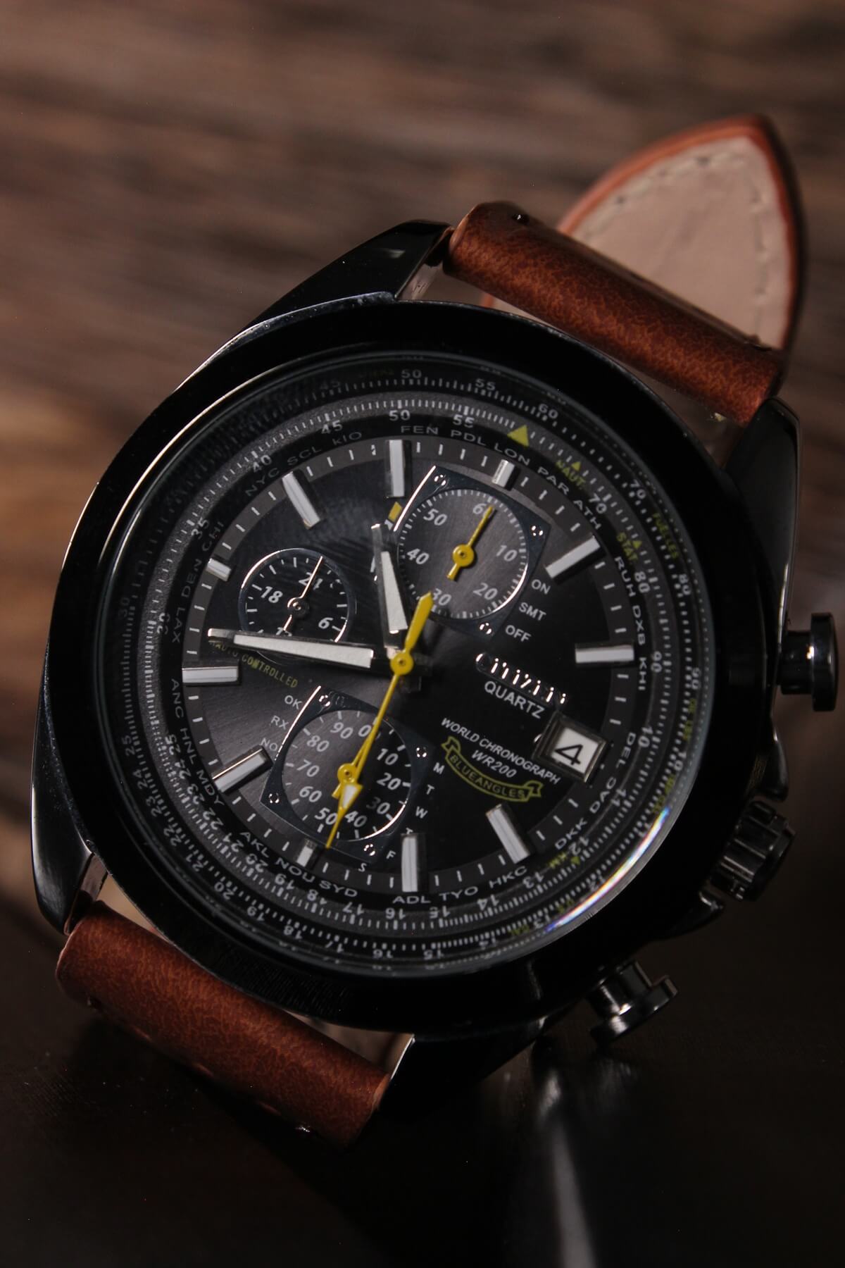 Reloj Citizen Correa de Cuero:  Inspirado en los Legendarios Blue Angels