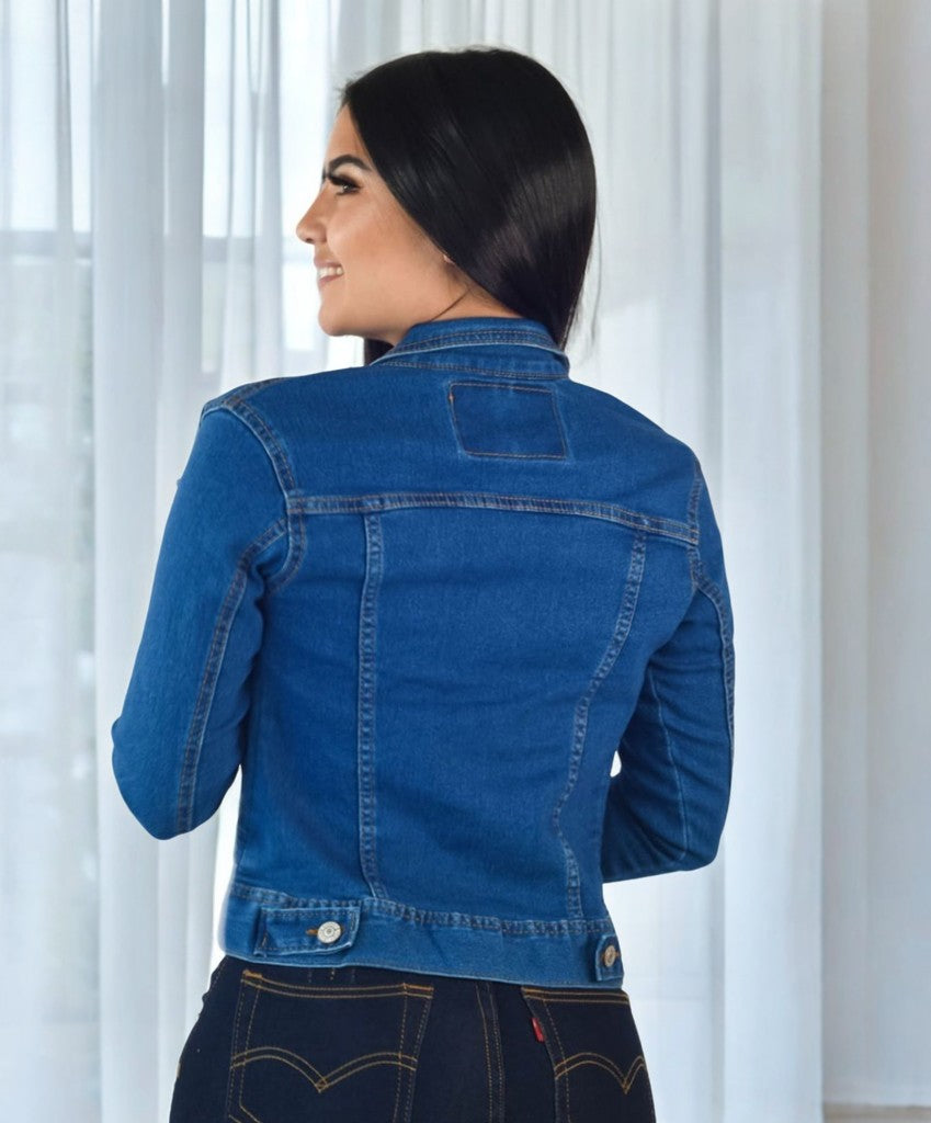 Chaqueta Jean Licrada de Dama