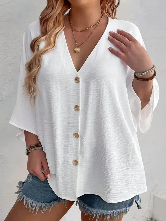 Blusa Larga Elaia Cuello V