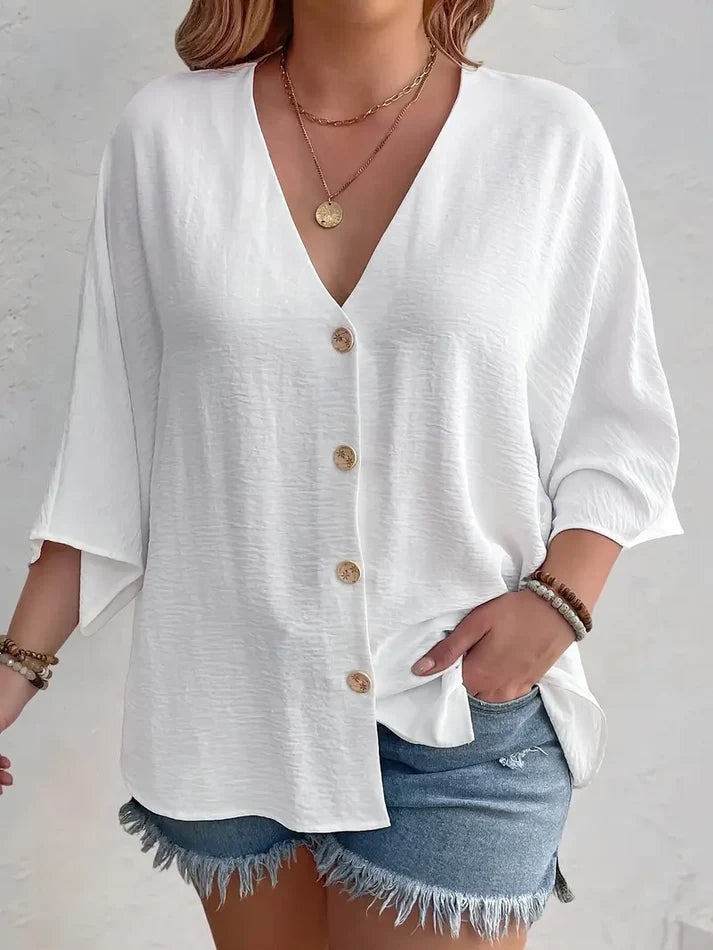 Blusa Larga Elaia Cuello V