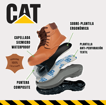Bota CAT de Seguridad Antiperforación en Cuero - Seguridad con Estilo