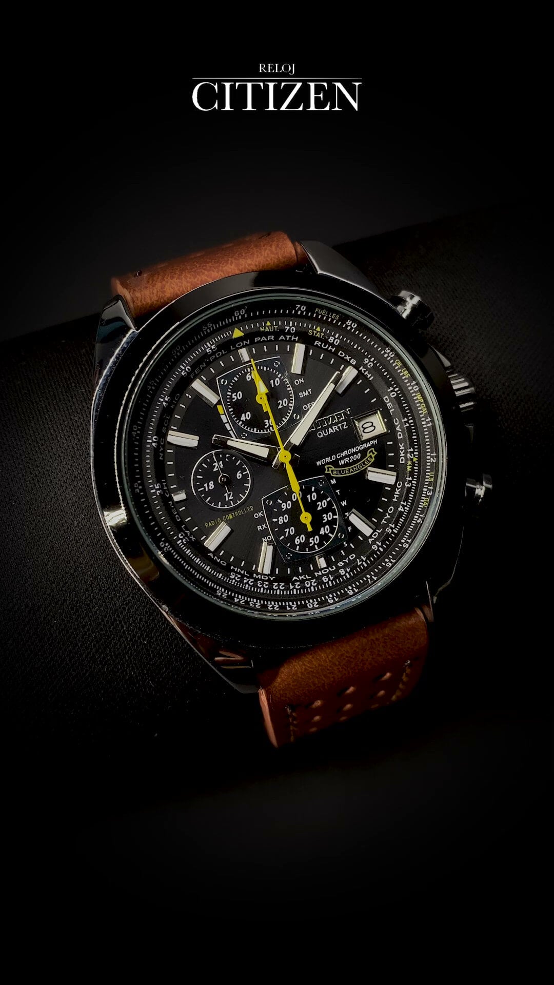 Reloj Citizen Correa de Cuero:  Inspirado en los Legendarios Blue Angels