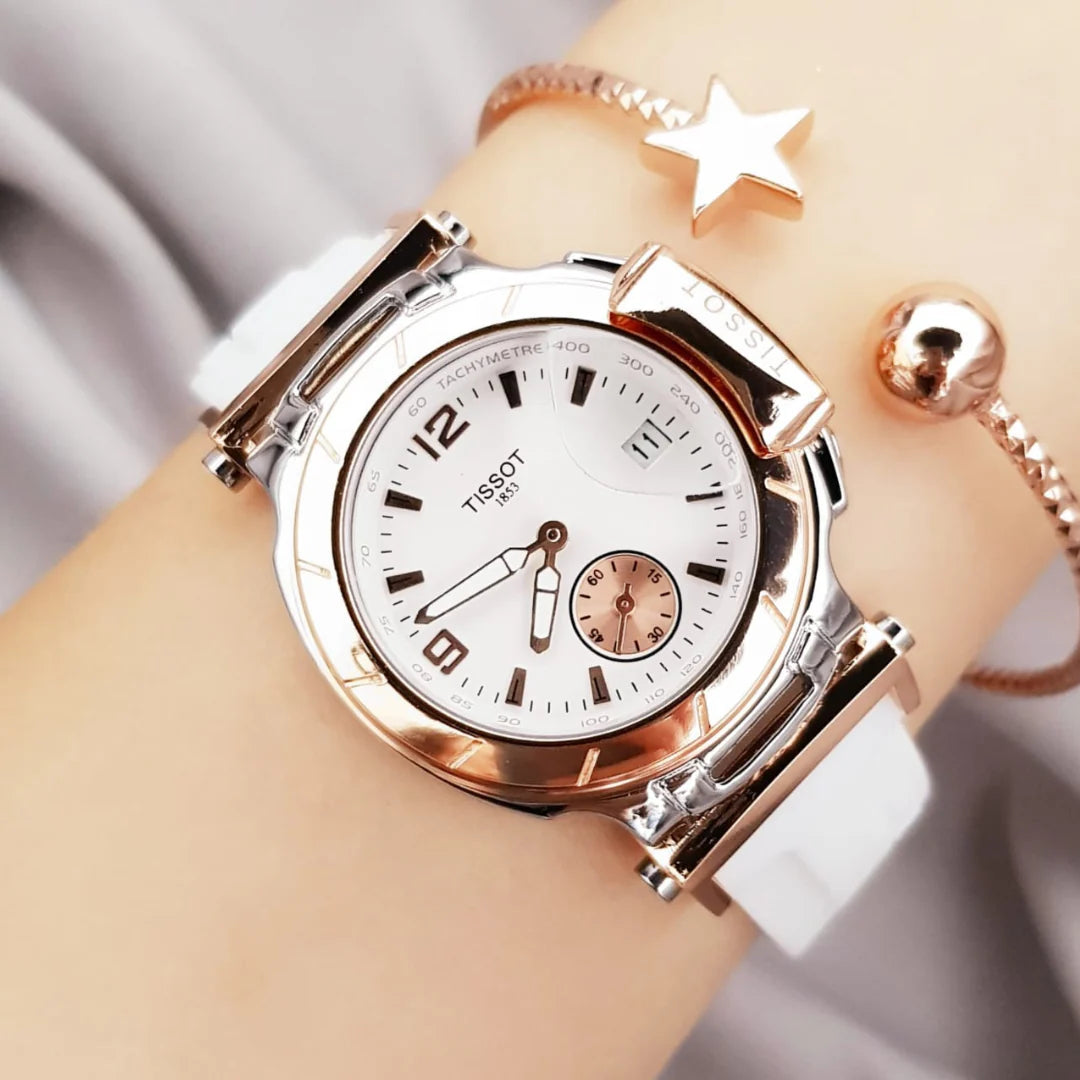 Combo Elegancia: Reloj Tissot Race Dama + Pulsera