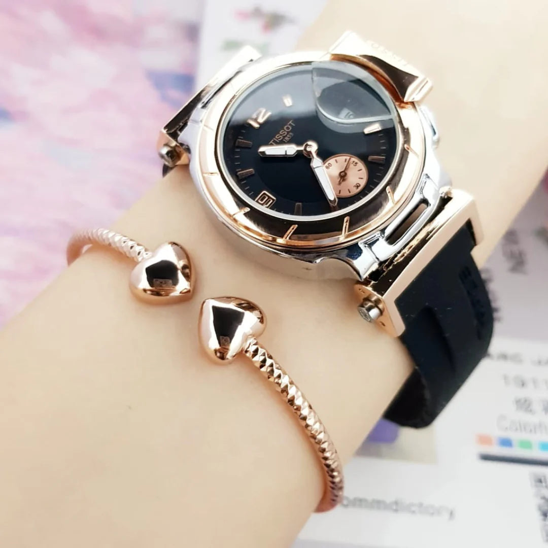 Combo Elegancia: Reloj Tissot Race Dama + Pulsera