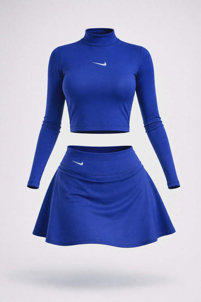 Set Deportivo 2 Piezas Falda Short y Manga Larga