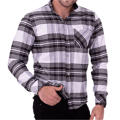 Camisa de Manga Larga a Cuadros