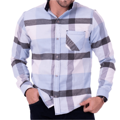 Camisa de Manga Larga a Cuadros