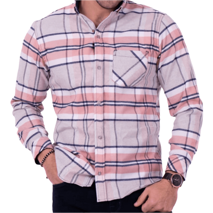 Camisa de Manga Larga a Cuadros