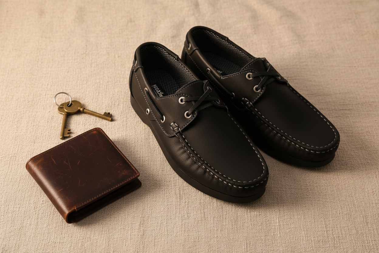 Flat lay 3/4 com props