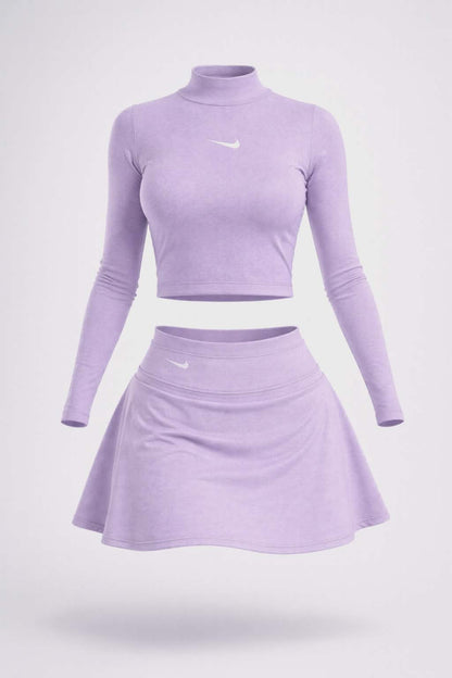 Set Deportivo 2 Piezas Falda Short y Manga Larga