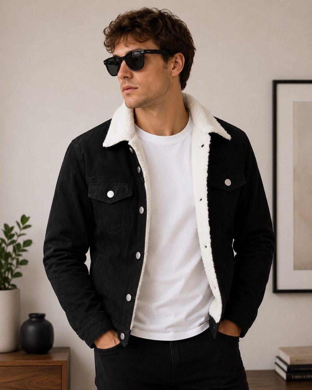 Chaqueta de Gamuza Ovejera para Hombre