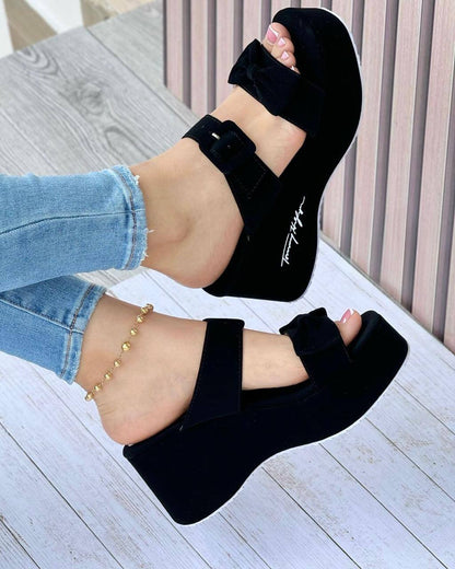 Sandalias de Plataforma Tommy con Moño