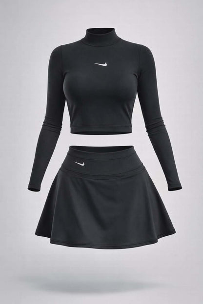 Set Deportivo 2 Piezas Falda Short y Manga Larga
