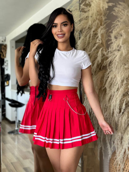Conjunto Magia Casual: Falda Plisada y Blusa
