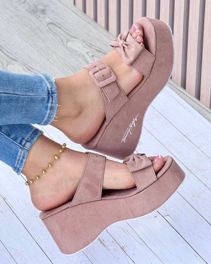 Sandalias de Plataforma Tommy con Moño