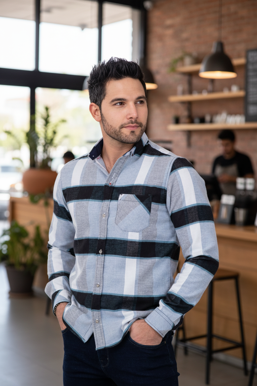 Vista frontal em café moderno